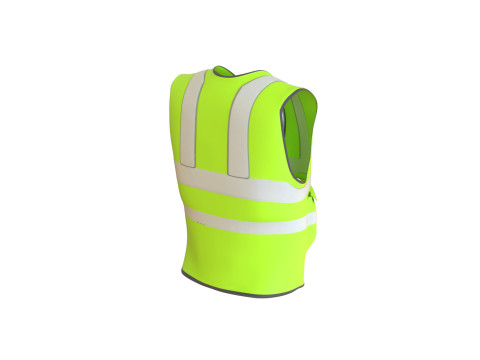 Realistic Worker Vest 004 3D Model