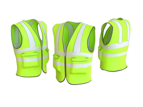 Realistic Worker Vest 004 3D Model
