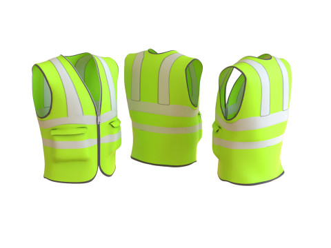 Realistic Worker Vest 004 3D Model