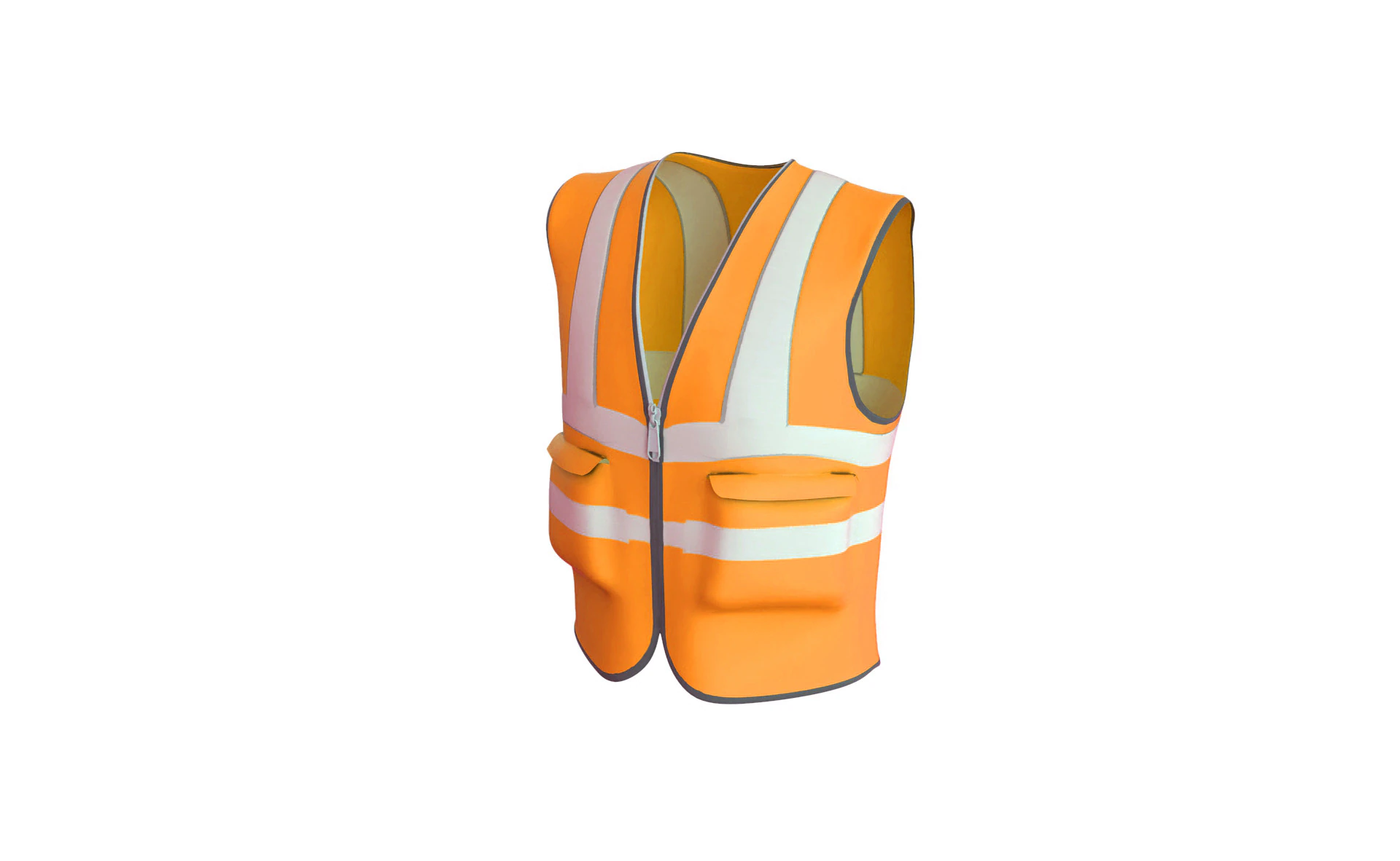 Realistic Worker Vest 005 3D Model .c4d .max .obj .3ds .fbx .stl .blend 