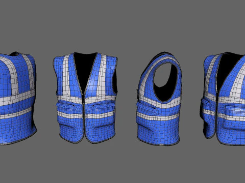 Colete de trabalhador realista 007 Modelo 3D