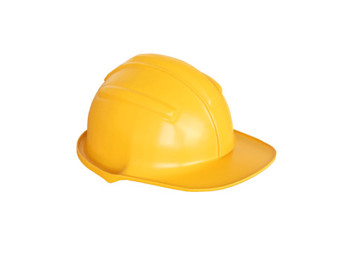 Worker Safety Helmet - Yellow Hard Hat for Construction Model 3D