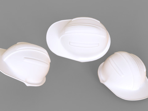 Worker Safety Helmet - Yellow Hard Hat for Construction 3Dモデル