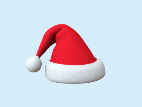 クリスマス サンタ クロースの帽子 v001 3Dモデル