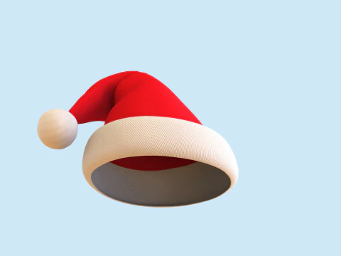 クリスマス サンタ クロースの帽子 v001 3Dモデル