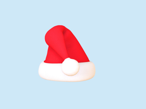 Christmas Santa Claus Hat v001 3D मॉडल