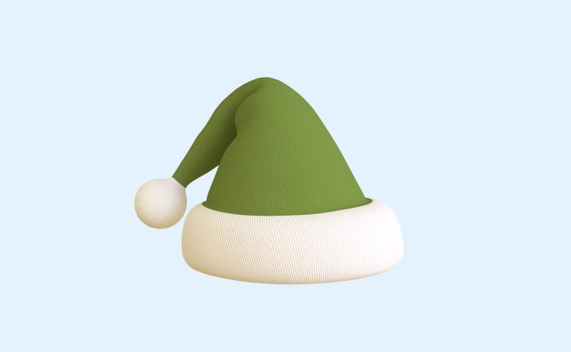 Christmas Santa Claus Hat v002 3D 모델 .c4d .max .obj .3ds .fbx .stl .blend 