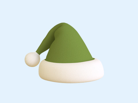 Christmas Santa Claus Hat v002 3Dモデル