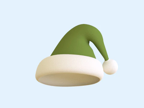 Christmas Santa Claus Hat v002 3D Model