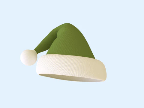 Christmas Santa Claus Hat v002 3D Model