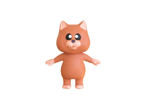 High-Quality 3D Cartoon Cat Animated 3Dモデル