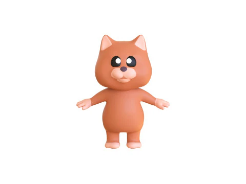 高品质 3D 卡通猫动画 3D 模型