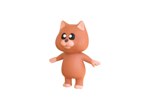 High-Quality 3D Cartoon Cat Animated 3D Model