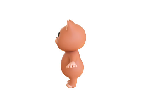 High-Quality 3D Cartoon Cat Animated 3Dモデル