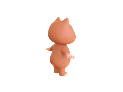 High-Quality 3D Cartoon Cat Animated 3D Model