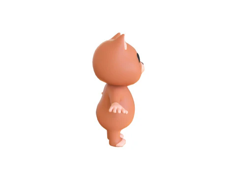 High-Quality 3D Cartoon Cat Animated 3D Model