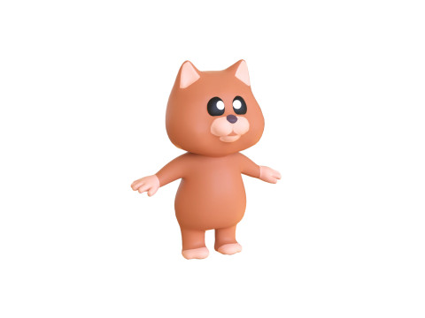 High-Quality 3D Cartoon Cat Animated 3Dモデル