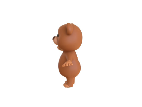 High-Quality 3D Cartoon Bear Animated 3D Model