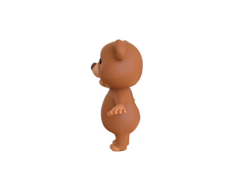 High-Quality 3D Cartoon Bear Animated 3D Model