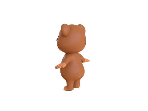 High-Quality 3D Cartoon Bear Animated 3D Model