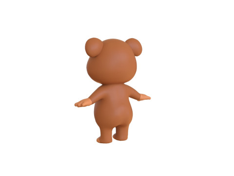 High-Quality 3D Cartoon Bear Animated 3D Model