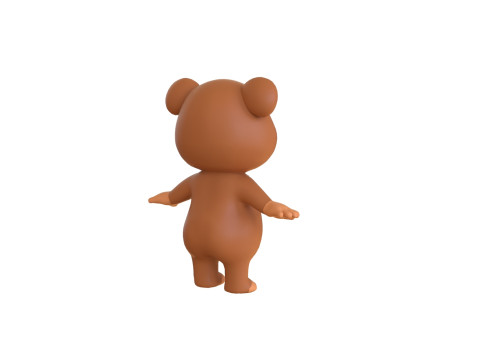 High-Quality 3D Cartoon Bear Animated 3D Model