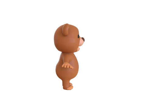 High-Quality 3D Cartoon Bear Animated 3D Model