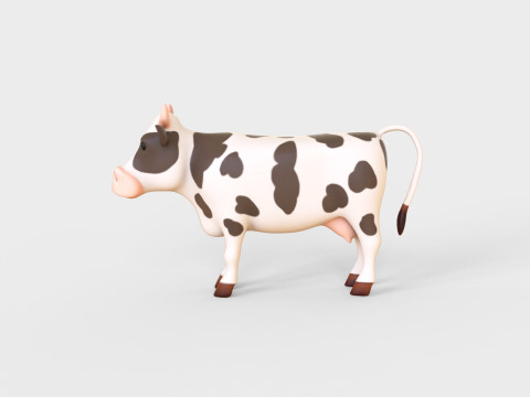 Cartoon Cow Animal 3D Model