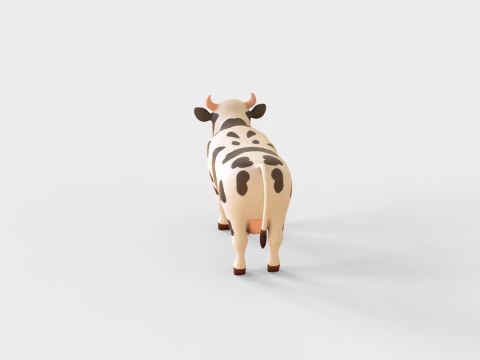 Cartoon Cow Animal 3D Model