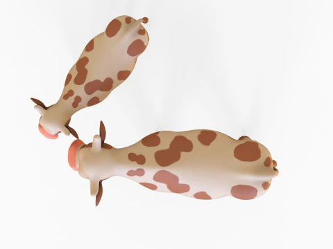 漫画の乳牛 3Dモデル