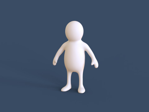 Stickman Rigged Low Poly Modèle 3D