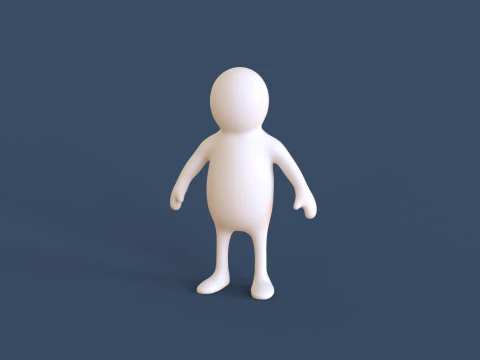 Stickman Rigged Low Poly Modelo 3D
