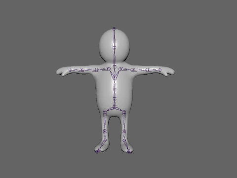 Stickman Rigged Low Poly 3D Model