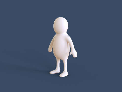Stickman Rigged Low Poly 3Dモデル