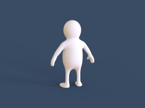 Stickman Rigged Low Poly 3Dモデル