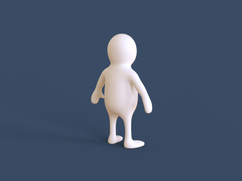 Stickman Rigged Low Poly 3Dモデル