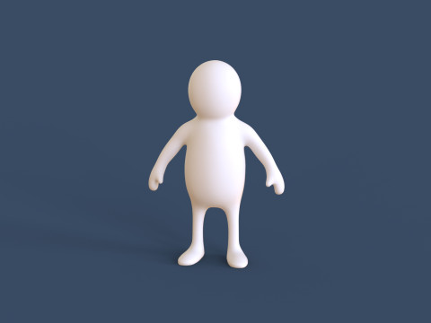 Stickman Rigged Low Poly 3Dモデル