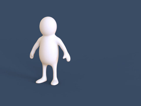Stickman Rigged Low Poly 3Dモデル