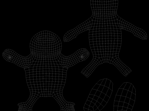 Stickman Rigged Low Poly 3Dモデル