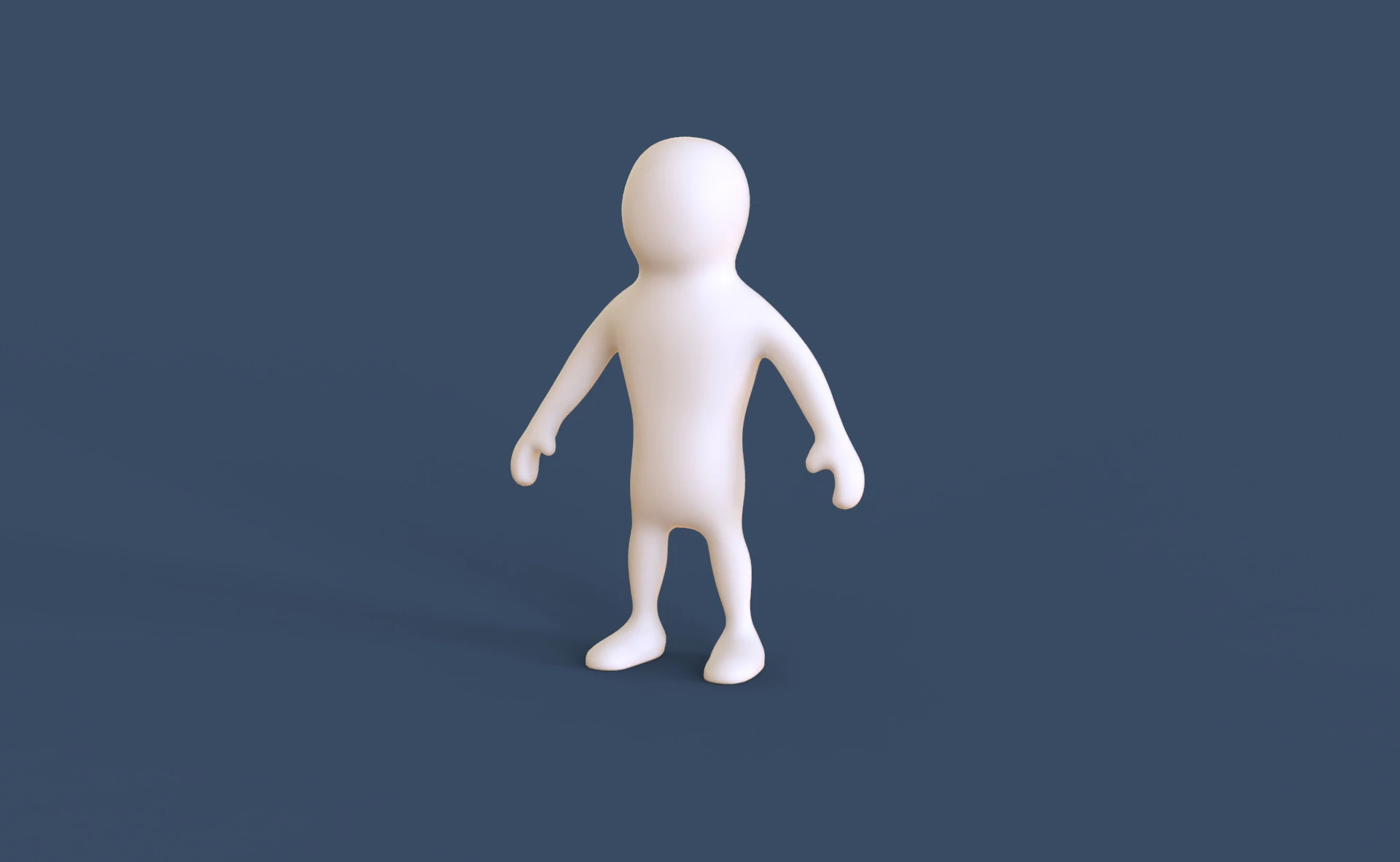 Stickman 01 Rigged Low Poly 3D Model .c4d .max .obj .3ds .fbx .stl .blend