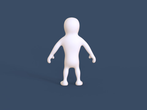 Stickman 01 Rigged Low Poly 3Dモデル
