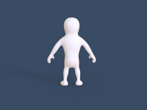 Stickman 01 Rigged Low Poly 3D Model
