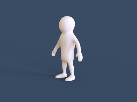 Stickman 01 Rigged Low Poly 3Dモデル