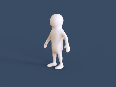Stickman 01 Rigged Low Poly 3D Model