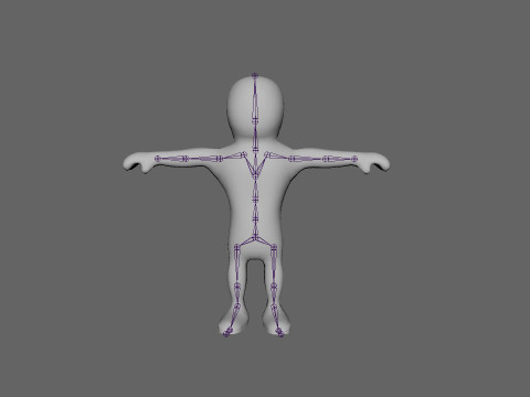 Stickman 01 Rigged Low Poly 3Dモデル