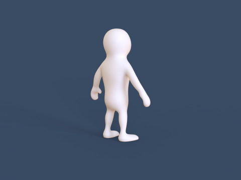 Stickman 01 Rigged Low Poly 3Dモデル