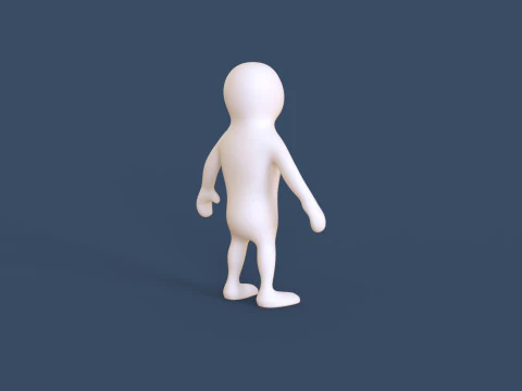 Stickman 01 Rigged Low Poly 3D Model