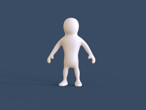 Stickman 01 Rigged Low Poly 3Dモデル
