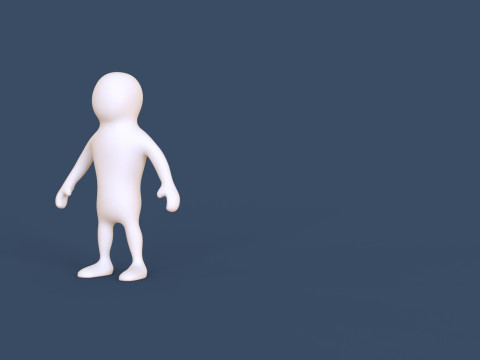Stickman 01 Rigged Low Poly 3Dモデル
