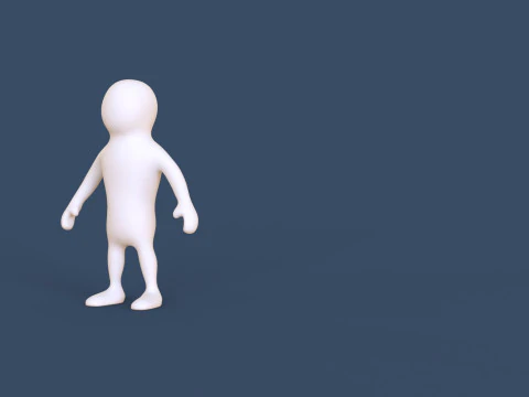 Stickman 01 Rigged Low Poly 3D Model